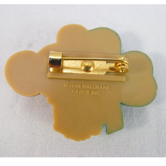Vintage Hallmark 3 Leaf Clover and Mouse St Patrick Day Pin - Picture 3 of 4